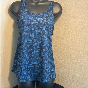 Lululemon Athletica Blue Abstract Tank Top